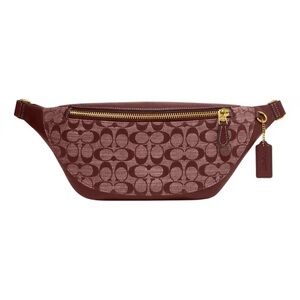 COACH  Warren Belt Bag In Signature Burgundy